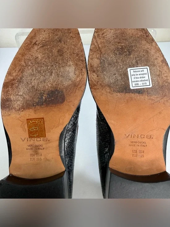Vince Delmar Slip-On Snake Skin Print Leather Loafers Dress Shoes Size 9.5 - Picture 13 of 13